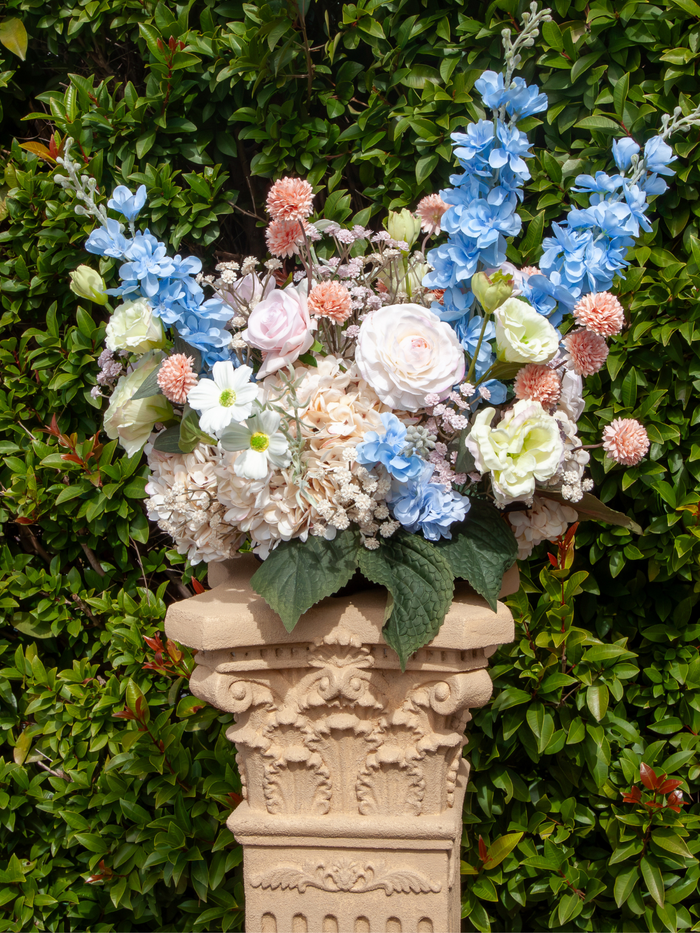 Blush Rose & Blue Delphinium Cloud - Large