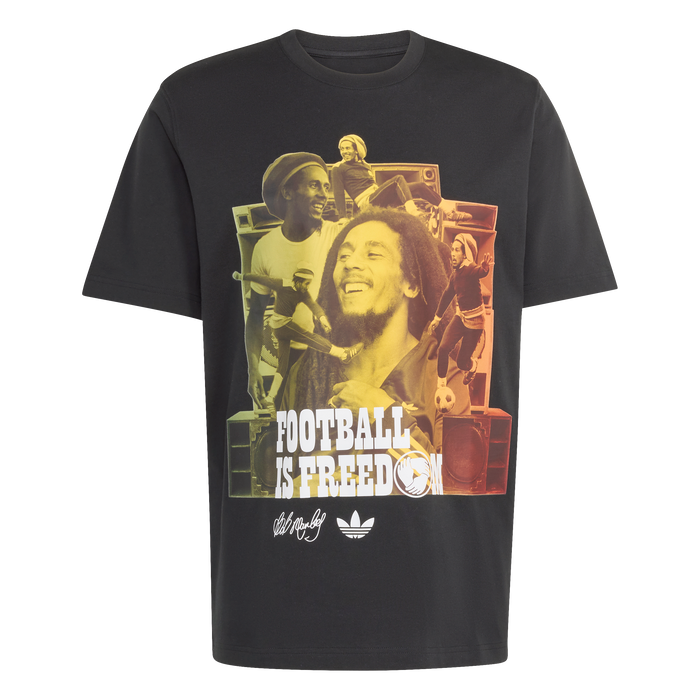 adidas Bob Marley Originals Football is Freedom T-Shirt | Black | Men's