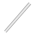 Clear reusable Boba Straw - L shown at a diagonal angle against a white background, displaying the transparent glass construction and smooth cylindrical shape.