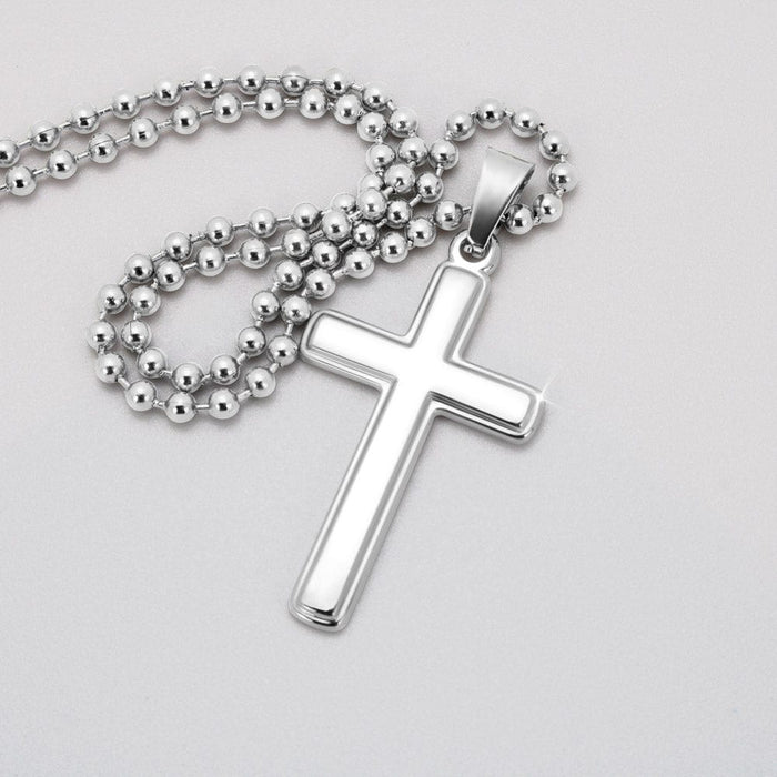 Bonus Dad Gift, Personalized Cross Necklace: The Greatest Gift Of All...