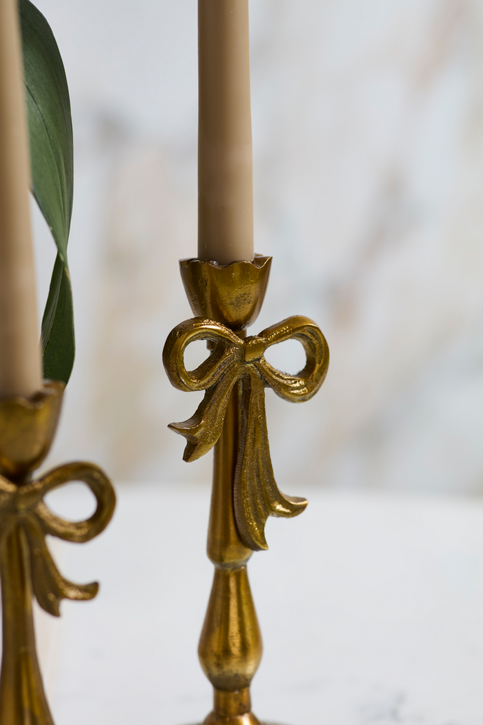 Bowtied Candleholders (Two Sizes)