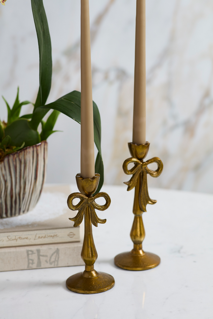 Bowtied Candleholders (Two Sizes)