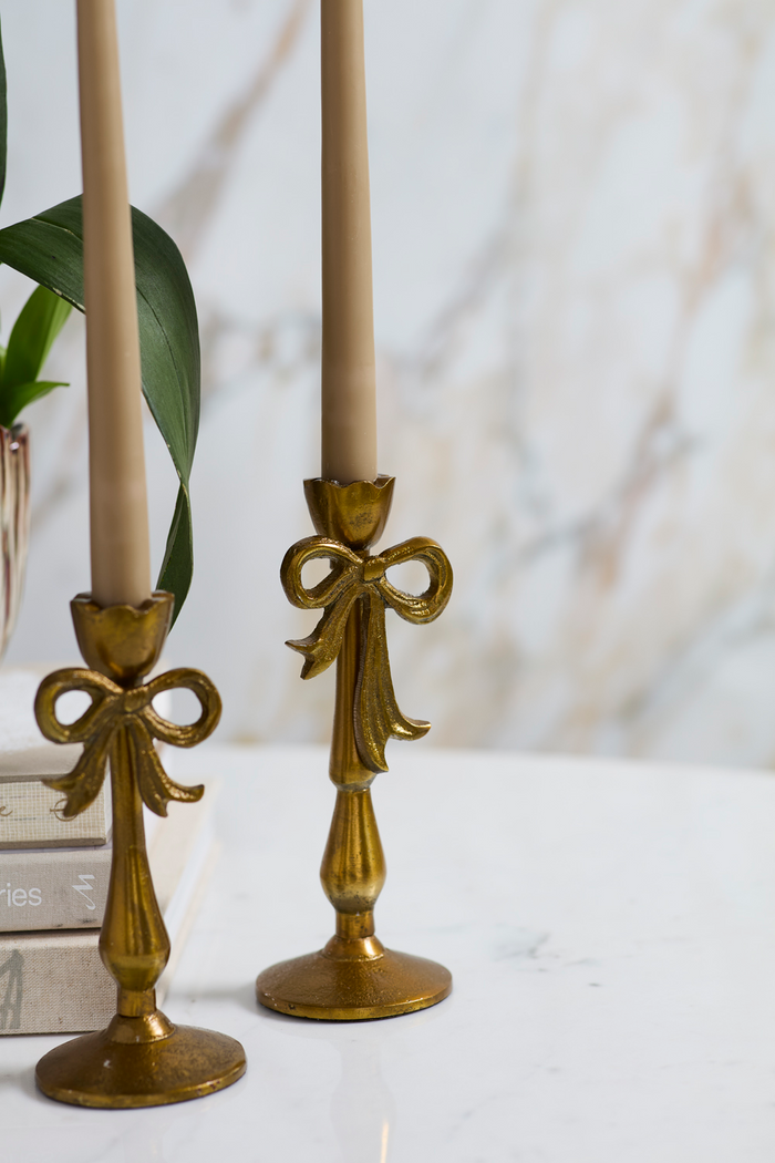 Bowtied Candleholders (Two Sizes)