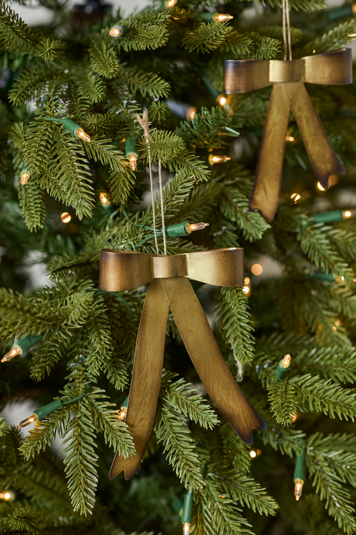 Brassy Bow Ornament (Two Sizes)