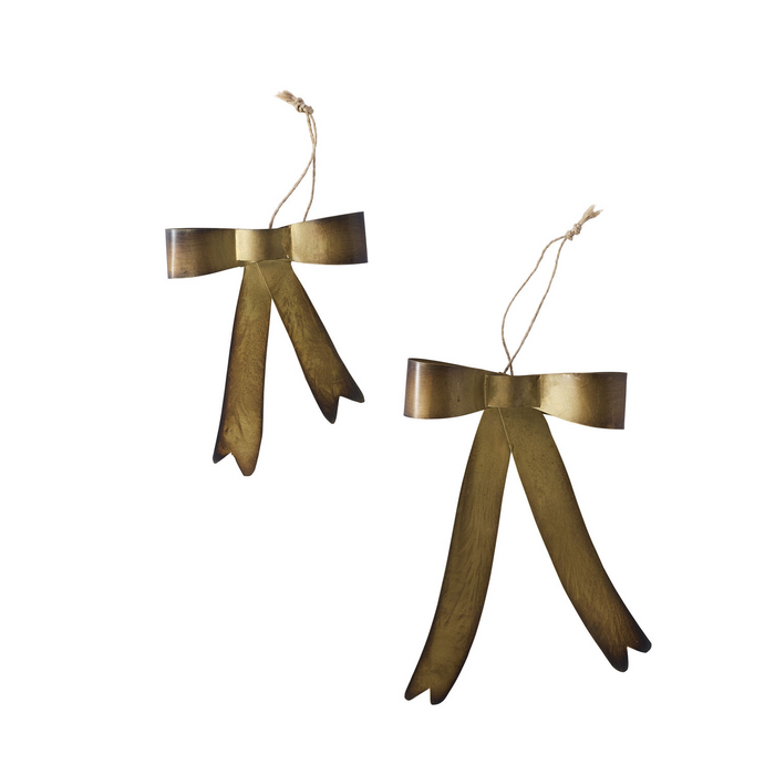 Brassy Bow Ornament (Two Sizes)