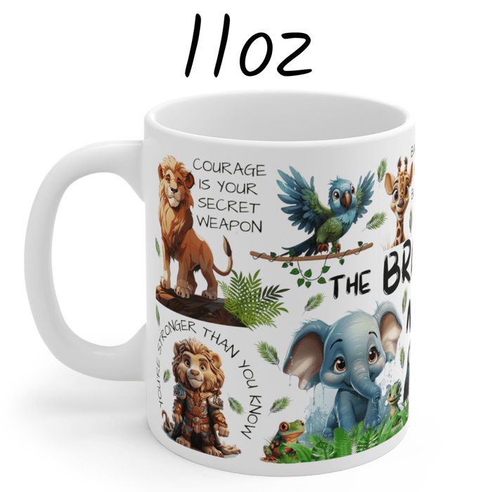Brave, Jungle Animals, Coffee Mug: The Braveness Mug