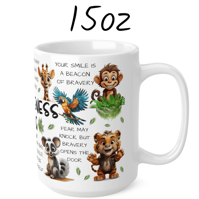 Brave, Jungle Animals, Coffee Mug: The Braveness Mug