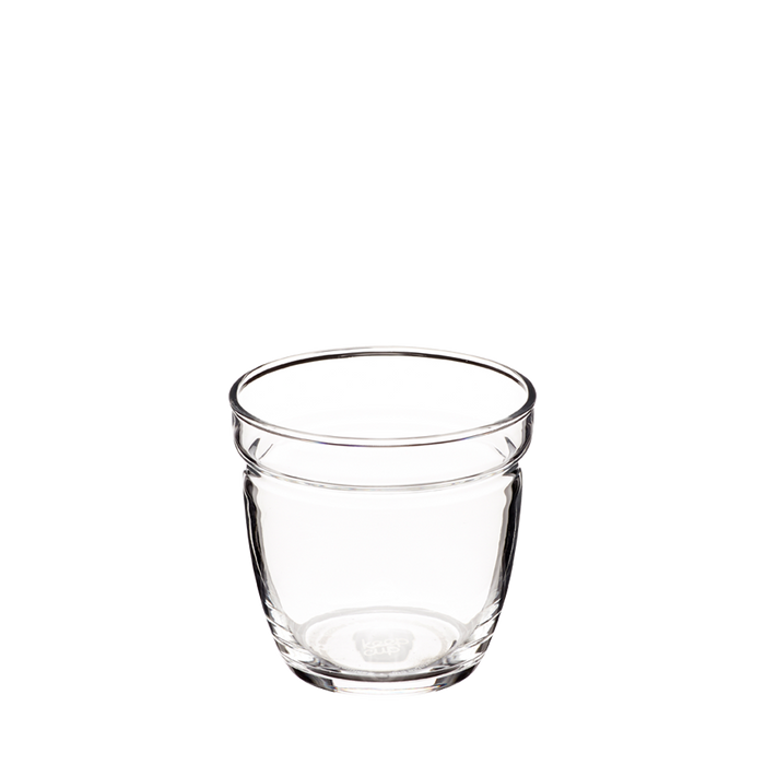 Brew Glass Base in S 8oz size, a clear tapered glass cup with a slightly flared rim, shown against a white background.
