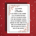 Brother Greeting Card: I Just Wanted To Take A Moment