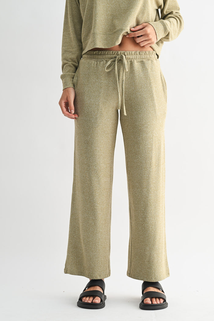 Brushed Wide Leg Lounge Pants