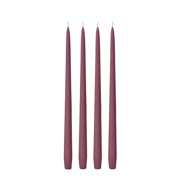 Burgundy 35cm Taper Candles Pack of 4
