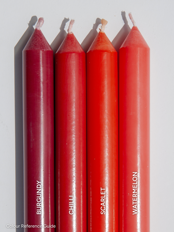 Burgundy 35cm Taper Candles Pack of 96