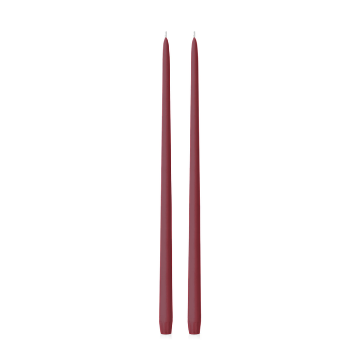 Burgundy 45cm Taper Candles