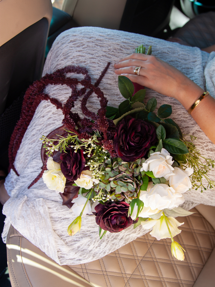 Plum Noir Wedding Bouquet - Medium Pack of 1
