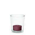 Burgundy Tealight in Glass Votive Pack Pack of 24