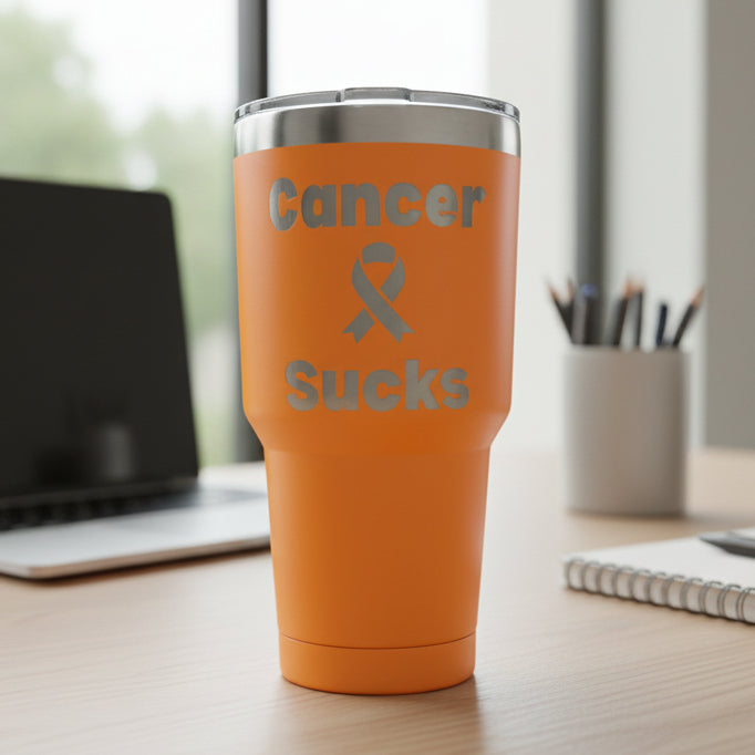 CANCER SUCKS – 30 oz Engraved Tumbler