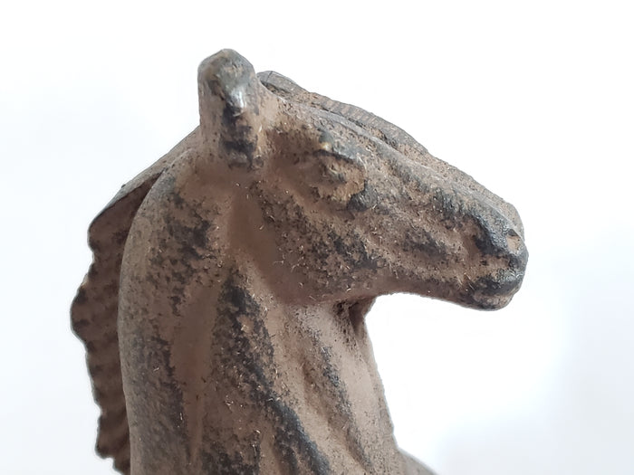 Cast Iron Business Card Holder "Rearing Horses"