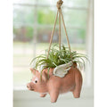 Ceramic Hanging Flying Pig Planter