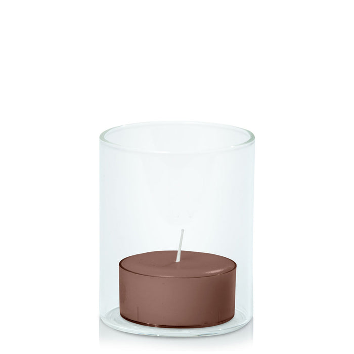 Chocolate Tealight in 5.8cm x 7cm Glass - Set of 96