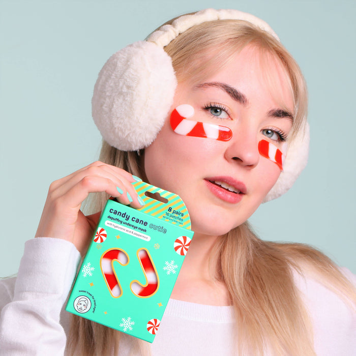 Christmas Holiday Candy Cane Cutie Depuffing Undereye Masks