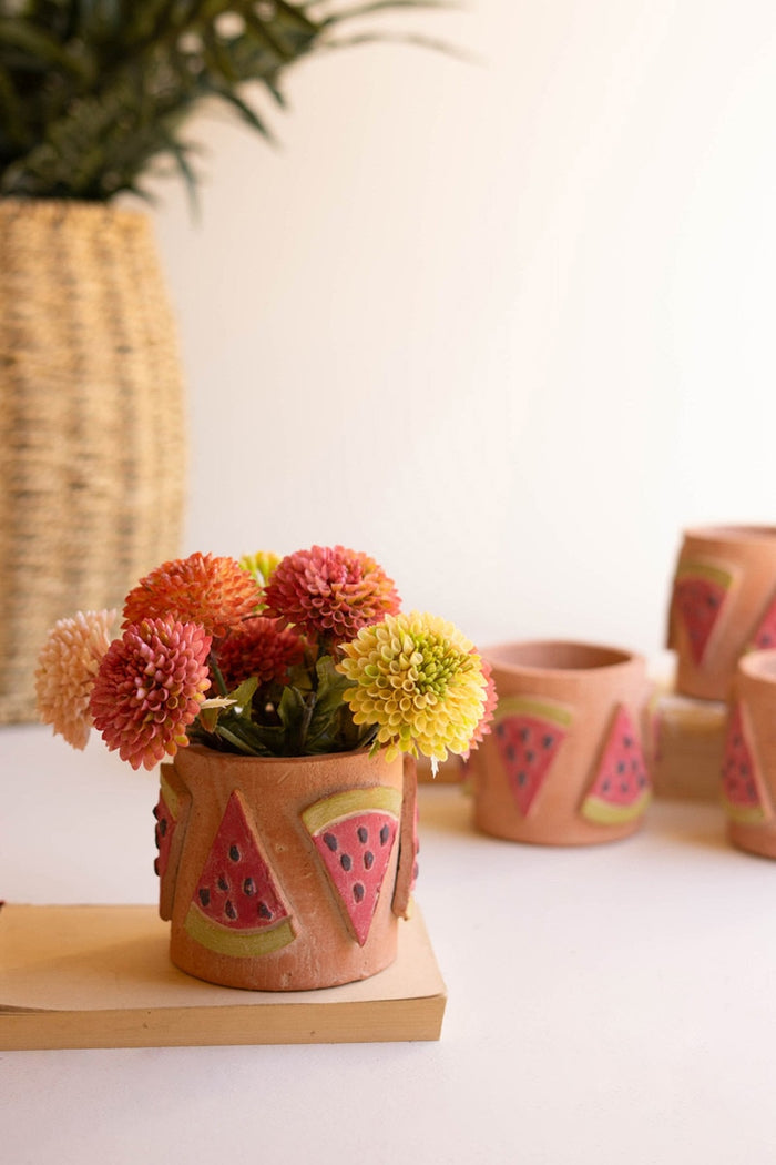 Kalalou Clay Watermelon Container / Short
