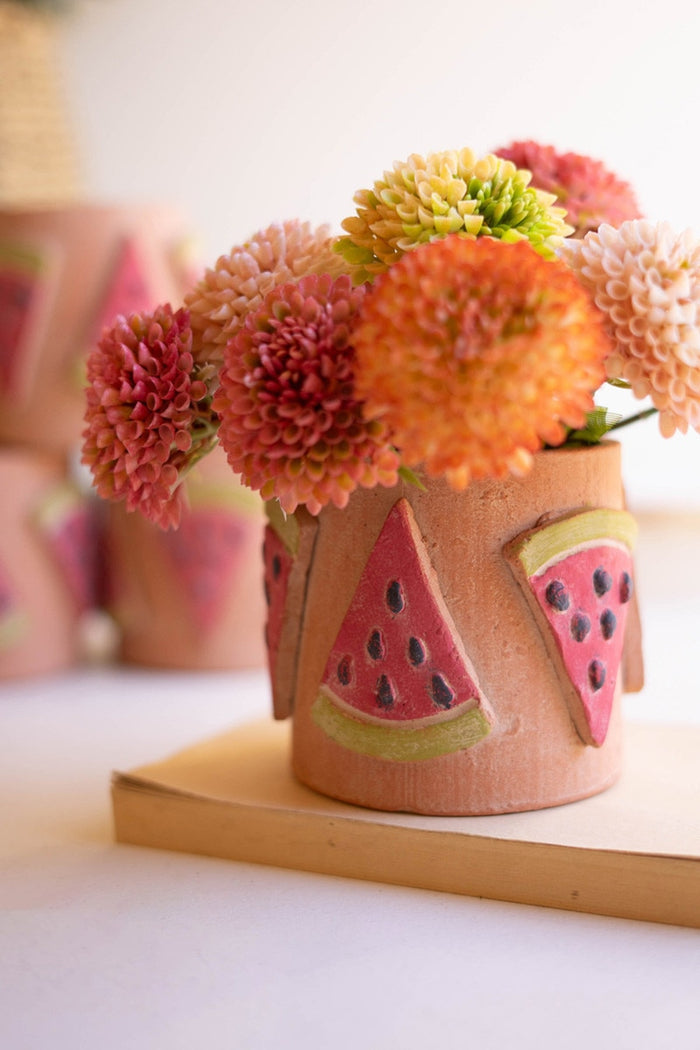 Kalalou Clay Watermelon Container / Short