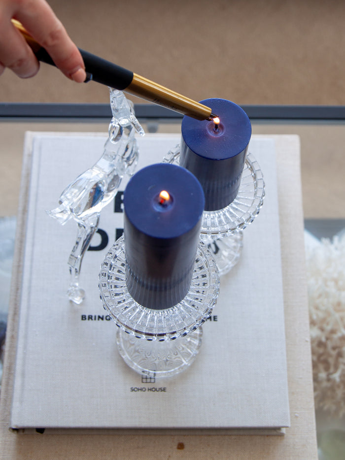 Clear Celestia Glass Candle Holder - Small