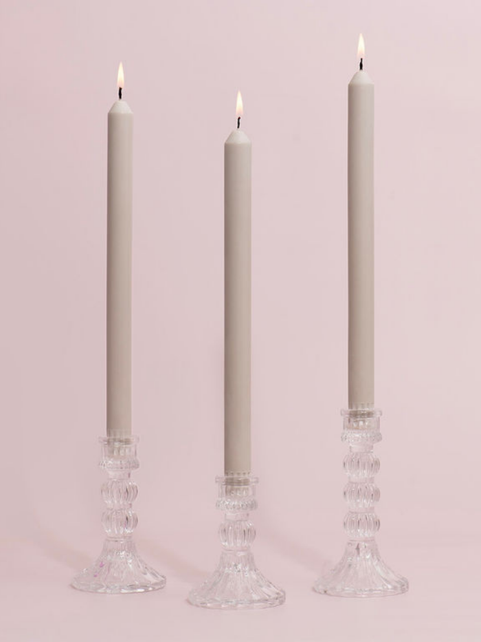 Clear Estelle Glass Candle Holder - Large