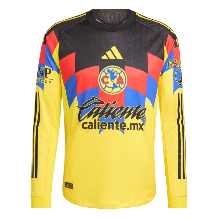 adidas Club America 25/26 Authentic Long-Sleeve Home Jersey | Yellow | Men's