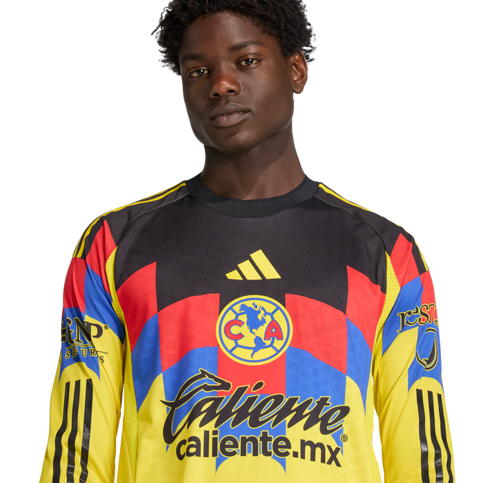 adidas Club America 25/26 Authentic Long-Sleeve Home Jersey | Yellow | Men's