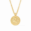 Julie Vos Coin Pendant Gold Necklace Long