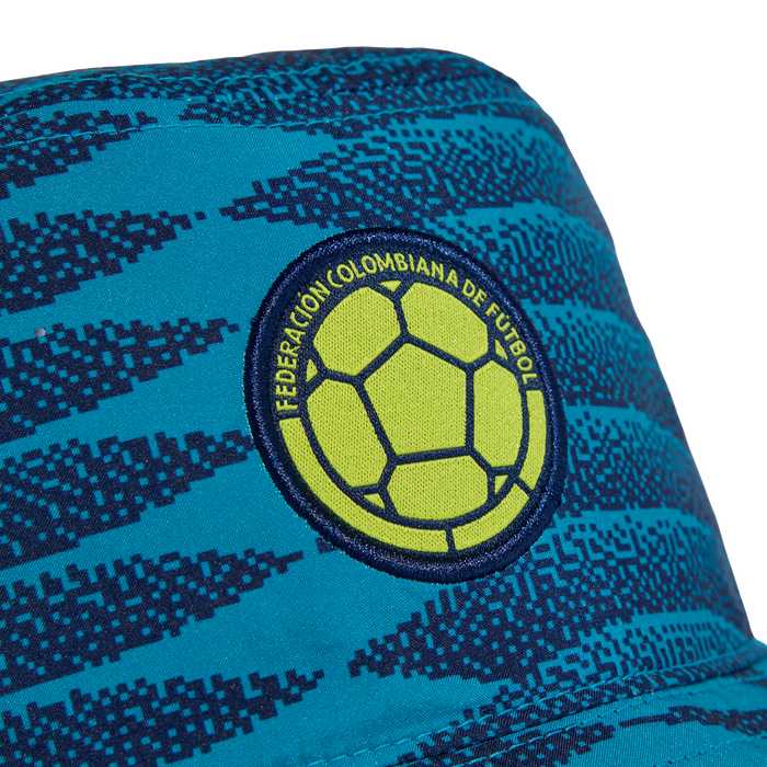 adidas Colombia 26 Bucket Hat | Mystery Petrol / Team Navy Blue / Solar Yellow