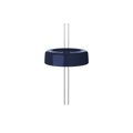 KeepCup Commuter Coffee Straw Lid in Navy, shown from a straight-on angle with a clear reusable straw inserted through the circular lid against a white background.