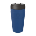 KeepCup Commuter L 16oz in Cobalt Black, featuring a deep blue reusable cup and black lid, shown against a plain light grey background.