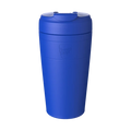 KeepCup Commuter L 16oz in Electric Blue, shown in a front-facing product shot against a neutral background, featuring a matte blue finish with the KeepCup logo embossed on the body and a matching press-fit lid with sipper opening.