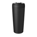 KeepCup Commuter XL 20oz in Black, shown in a studio product shot against a white background, featuring the matte black insulated body with embossed logo and flip-top lid.