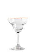 Copper Rimmed Margarita Glass - Set of Four