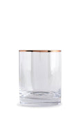 Copper Rimmed Old Fashioned (Lowball) Glass - Set of Four