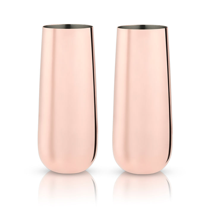 COPPER STEMLESS CHAMPAGNE FLUTESI
