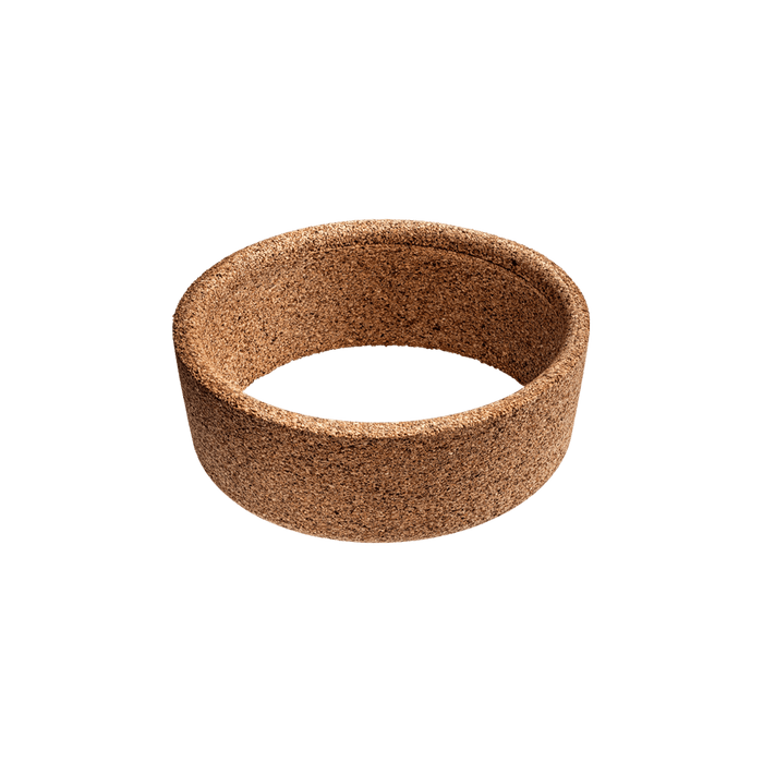 Cork Band for Glass KeepCup in size XS, shown as a standalone circular ring against a white background, displaying the natural speckled brown cork texture.