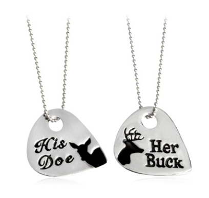 Couple's Elk Necklace Set