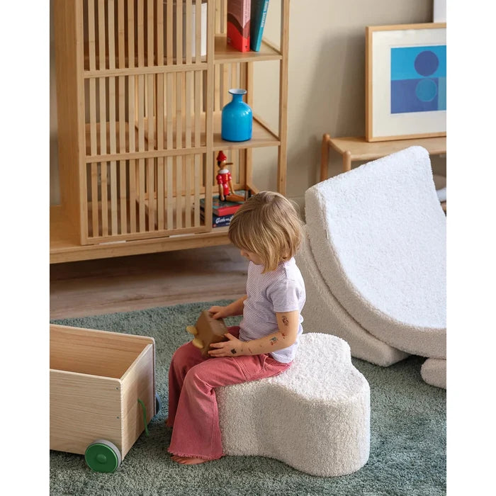 Cream White Cloud Pouffe - Rugs by Roo