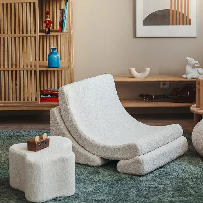 Cream White Cloud Pouffe - Rugs by Roo