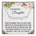 Daughter Gift, Heart Name Necklace: From The Moment I Held You In My Arms