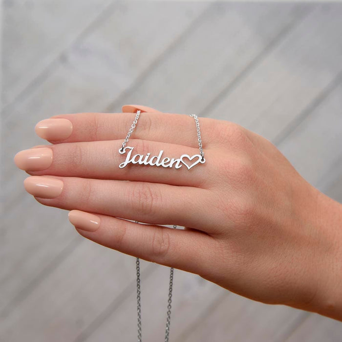 Daughter Gift, Heart Name Necklace: From The Moment I Held You In My Arms