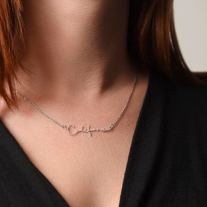 Daughter Gift, Signature Name Necklace: Straighten Your Crown