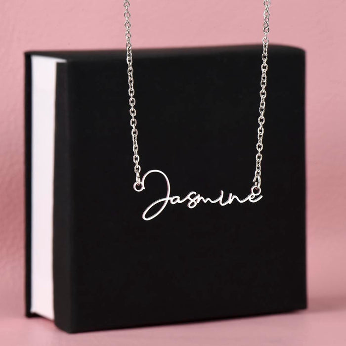 Daughter Gift, Signature Name Necklace: Straighten Your Crown