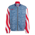 adidas Denim Graphic Track Top | White / Dark Blue | Men's