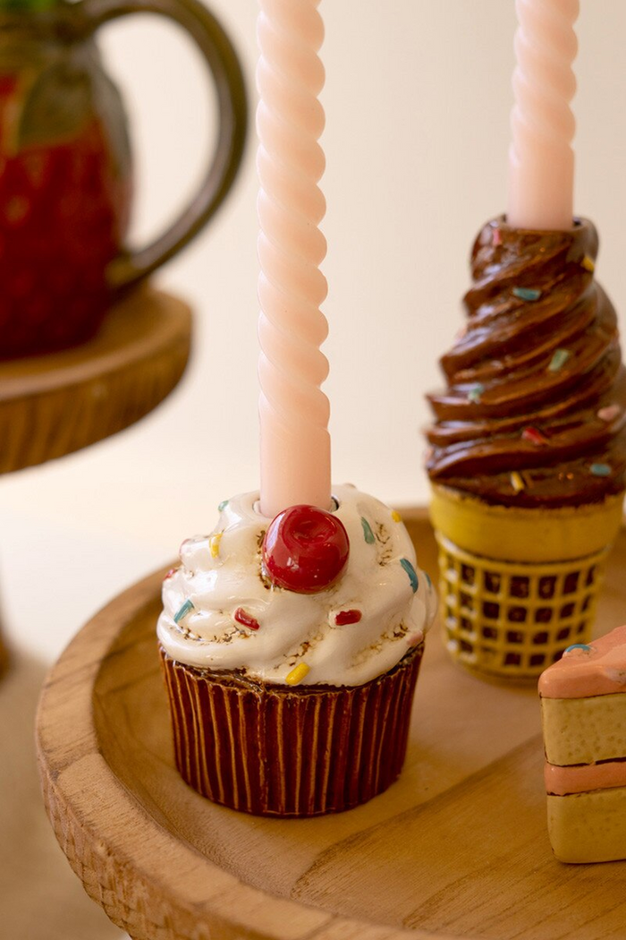 Dessert Ceramic Taper Holders Set/3