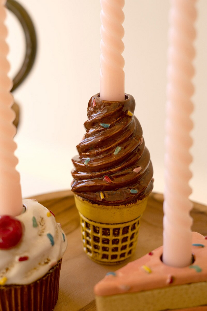 Dessert Ceramic Taper Holders Set/3